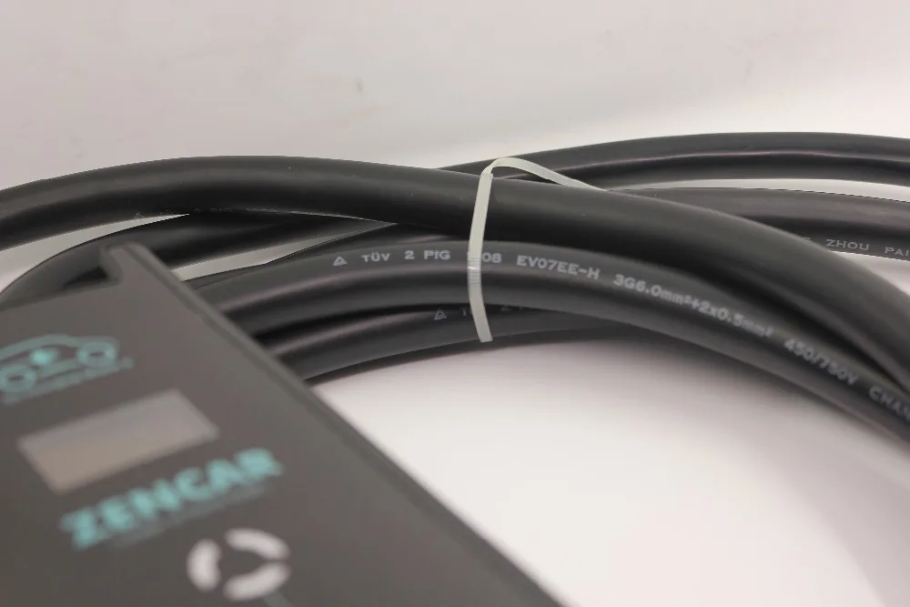 Ev зарядка Регулируемая evse 10A 16A 20A 24A 32A синий cee штекер IEC62196 Тип 2 для электрического автомобиля зарядное устройство 5 м кабель