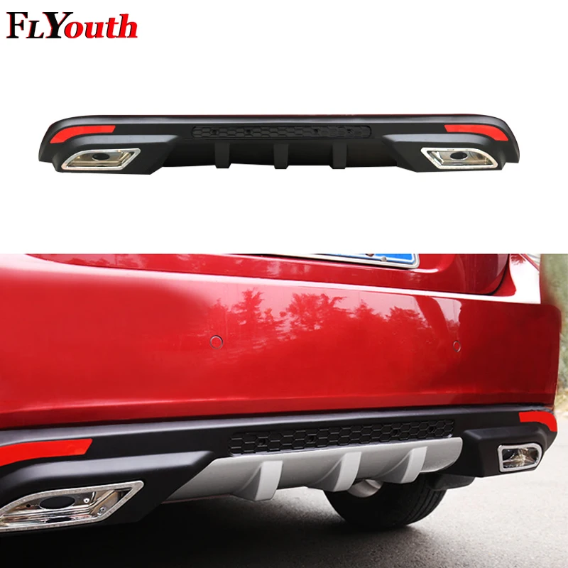 

For Chevrolet Cruze 2009 2010 2011 2012 2013 2014 Car Accessories Car Rear Bumper Protector Dual Diffuser Spoiler Car Rear lip