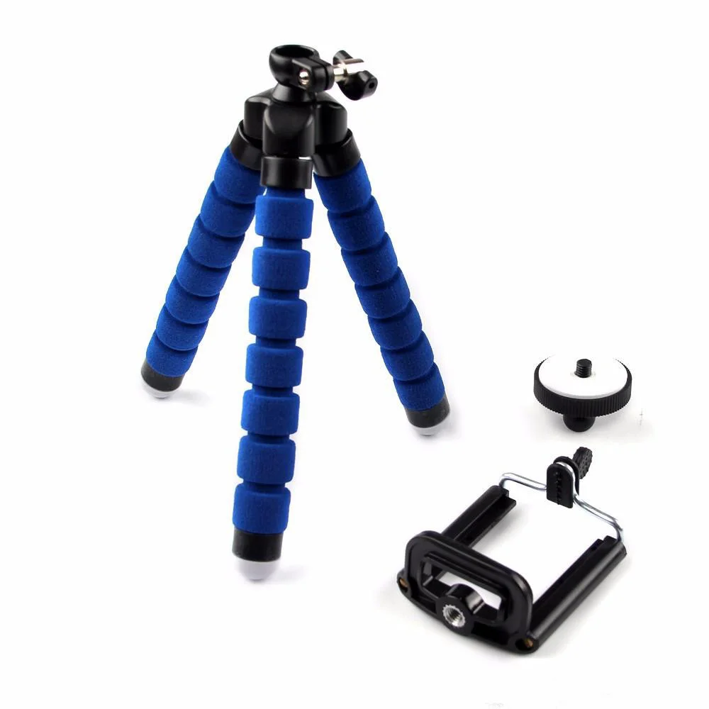  Mini Flexible Sponge Octopus Tripod With Phone Holder Stand Mount For Gopro Hero 4 3 3+ Phones Came