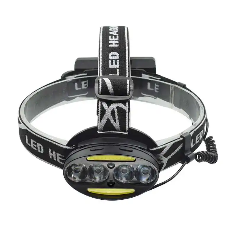 6 LED мощный Датчик движения тела фары 18650 налобный фонарь аккумуляторный