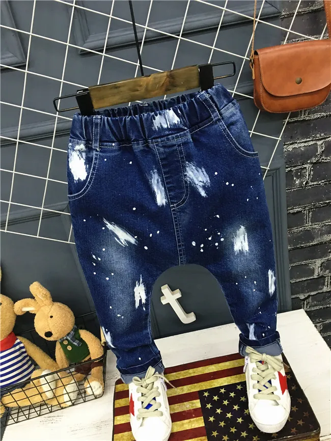 Children Broken Hole Pants Baby Boy Skinny Jeans Causal Denim Pants