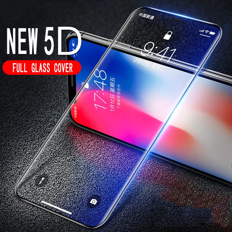 Intereen 5D Полный закаленное Стекло для iPhone X 10 Экран протектор Apple крышка защитная