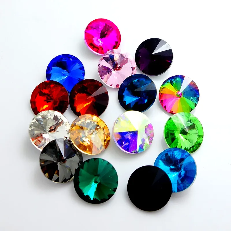 

5PCS ELEMENTS Crystal Rivoli glass loose Beads 18mm jewelry making