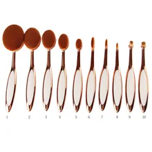 10pcs Pro Toothbrush Type Makeup Brush Oval Brush Set Multipurpose Makeup Brushes Set Hot Selling