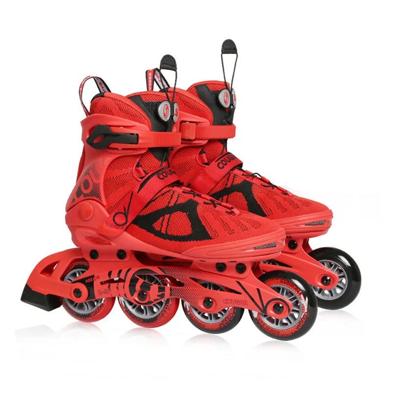 Пума MZS301 уличного отдыха роликовые коньки обувь для роликов, скейтборда кроссовки Patines Adulto Patins гонки тапки - Цвет: Красный