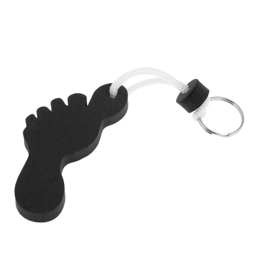 Safety Water Sports Foam Floating Keyring Keychain Key Holder Key Fob - Foot Shape for Boating Yachting Fishing Swimming Kayak