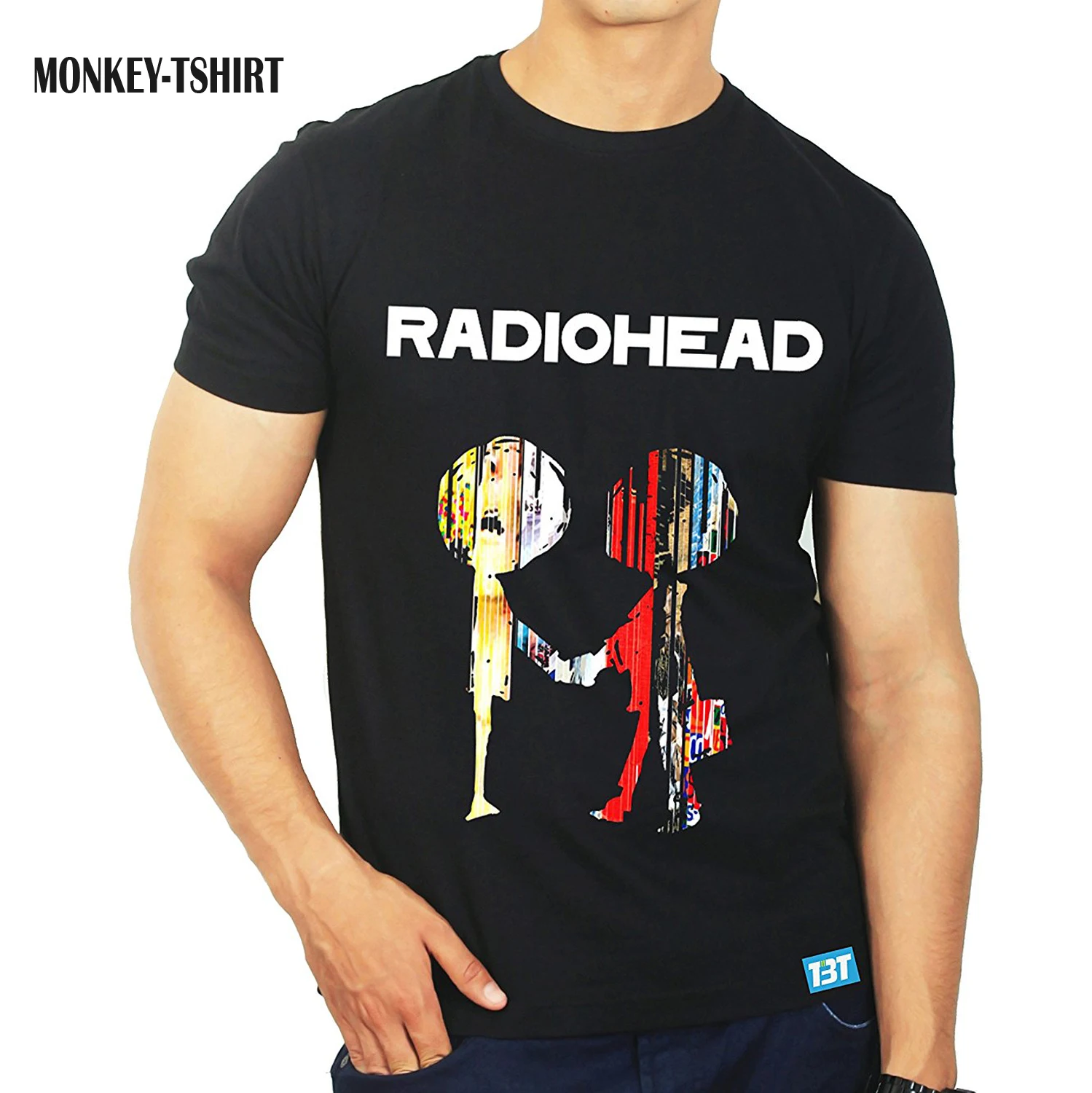 Radiohead Tshirt - Band Tshirts by The Banyan Tee Cotton Loose Short Sleeve Mens Shirts | Мужская одежда