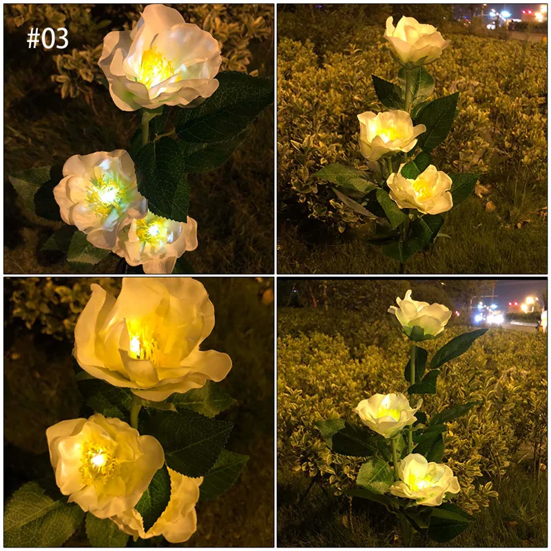 Outdoor Lawn Lamp creative design LED Solar Flower Light festival Color Changing illuminate light perfect decoration for Garden Outdoor Lawn Lamp creative design LED Solar Flower Light festival Color Changing illuminate light perfect decoration for Garden
