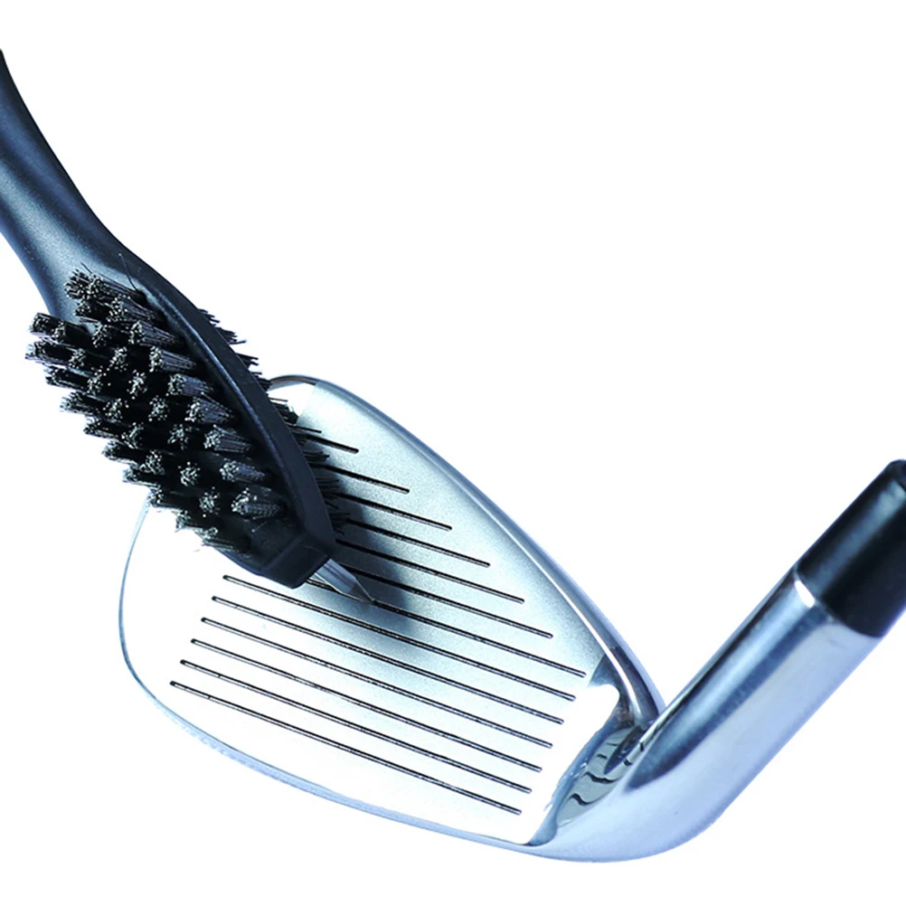 Гольф клуб Groove очиститель двусторонняя щетка очистки гольф-клуб инструмент(черный