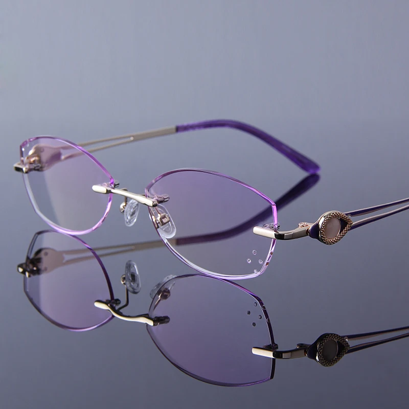 rhinestone rimless glasses