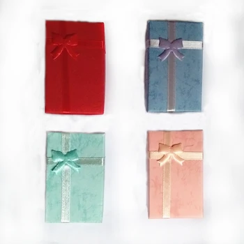 

12pcs/lot Red Blue Green Pink Jewelry packaging Box Black Key Chains Package Box For Keychains Bracelet Necklace