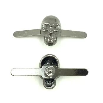 

500Sets Gunmetal Punk Skull Skeleton Spike Studs Spots Garment Rivets Clothes Belt Shoes Making 32x14mm
