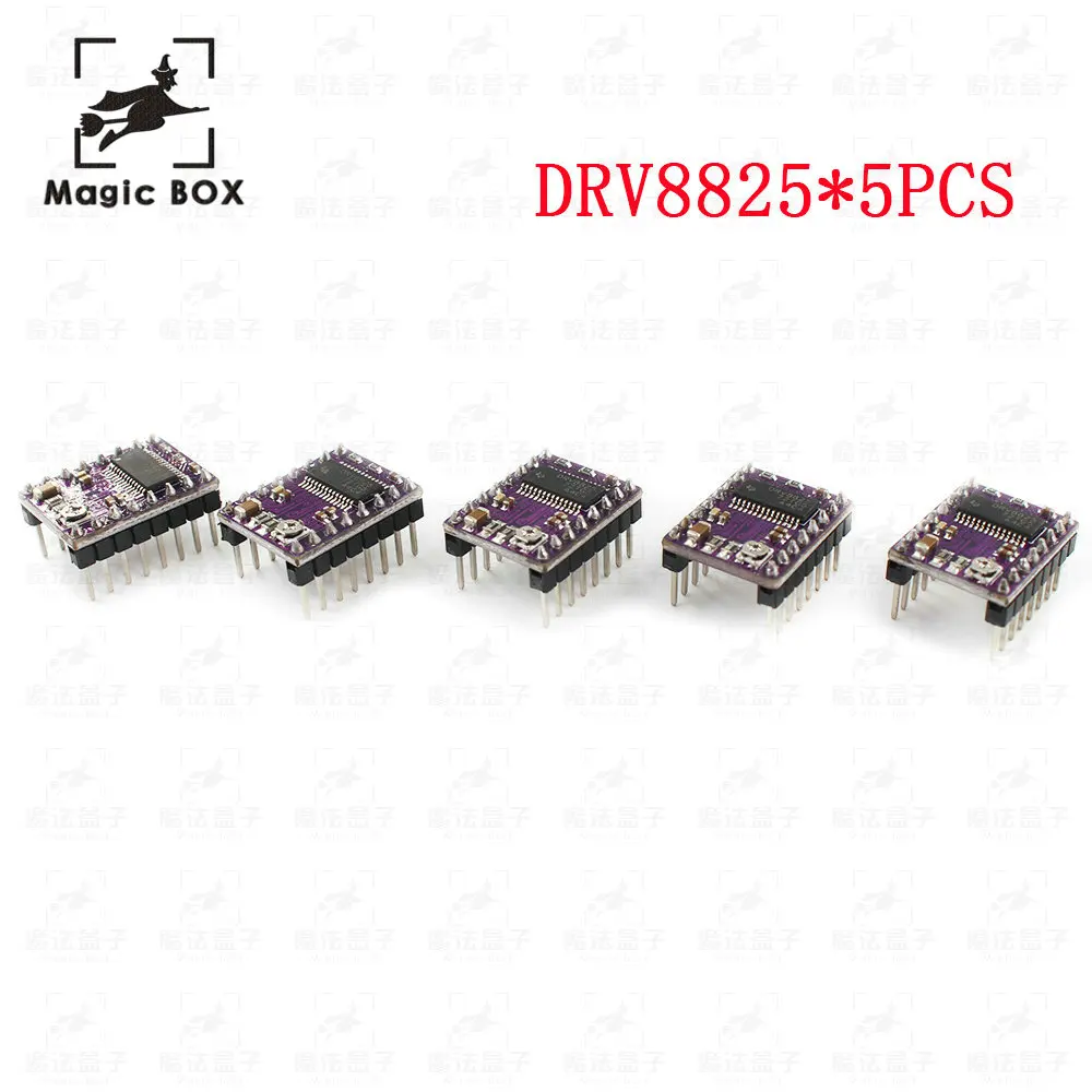 

5pcs/lot New Stepstick Drv8825 For RAMPS Stepper Motor Driver HeatSink Part 3D Printers Parts Heat Sink 4 Layer PCB Purple Board