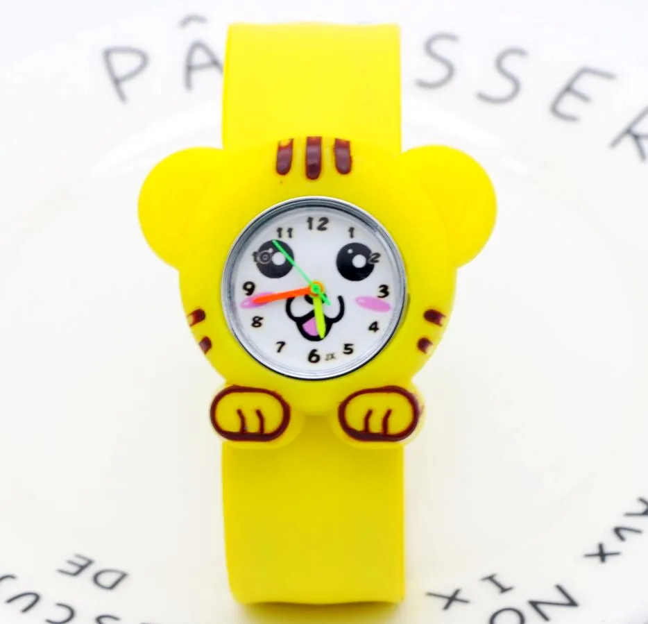 Модные часы милый маленький тигр Детский мультфильм пощечину часы наручные Повседневное дети мальчик кварцевые часы Ceasuri Для женщин