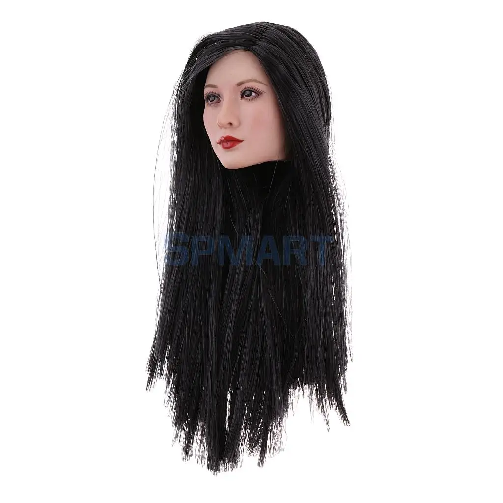 1/6 Asian Beauty Soldiers Head Sculpture Sculp for 12inch   Hot Stuff  Kumik Action Figure