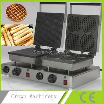 

Free Shipping Double heads Cone machine;round waffle iron