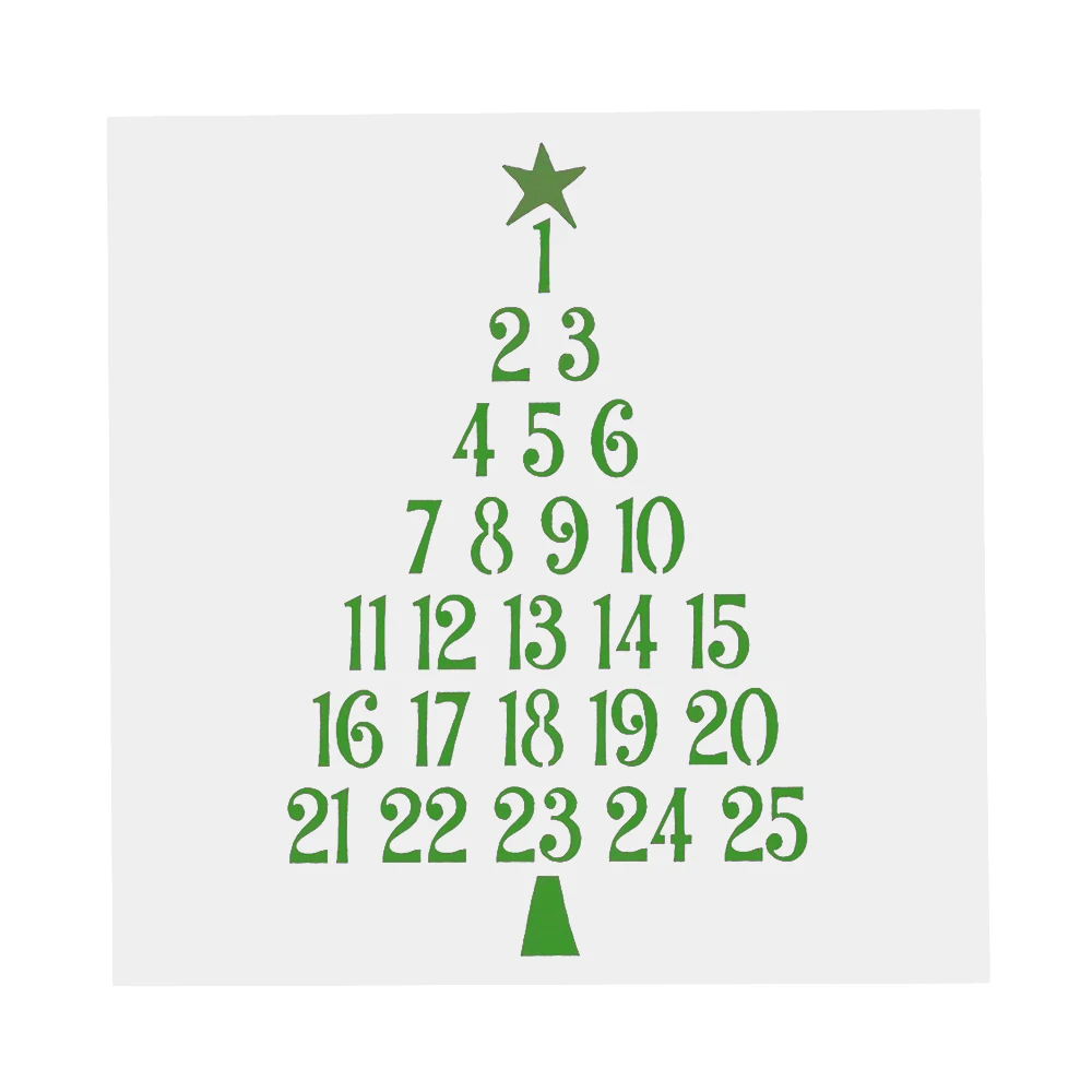 

13 cm DIY Crafts Layering Christmas Tree Letter Stencil for Painting Scrapbooking Embossing Gift Paper Cards Template Tool