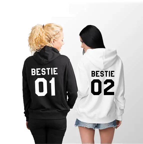 Женская толстовка с капюшоном Sugarbaby Bestie 01 02 Подарочная для лучшего друга