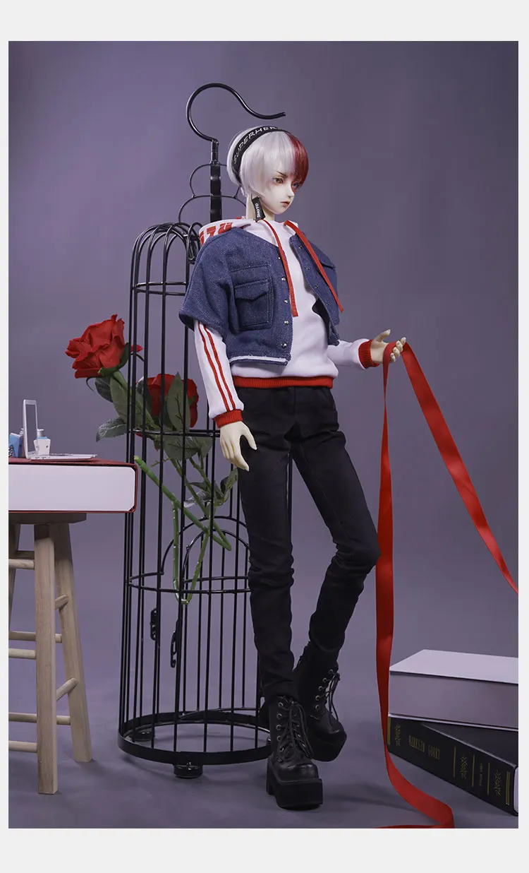 Animal My Hero Academy Cos Todoroki Shoto одежда Топ и штаны костюм BJD 1/3 Одежда для кукол uncle bjd предоплата