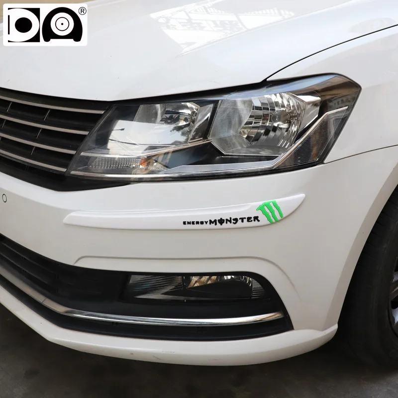 Автомобильные противоударные полосы Бампер протектор краевой защитный кожух 2 шт черный/белый в автомобиль-тюнинговые молдинги для Citroen серии