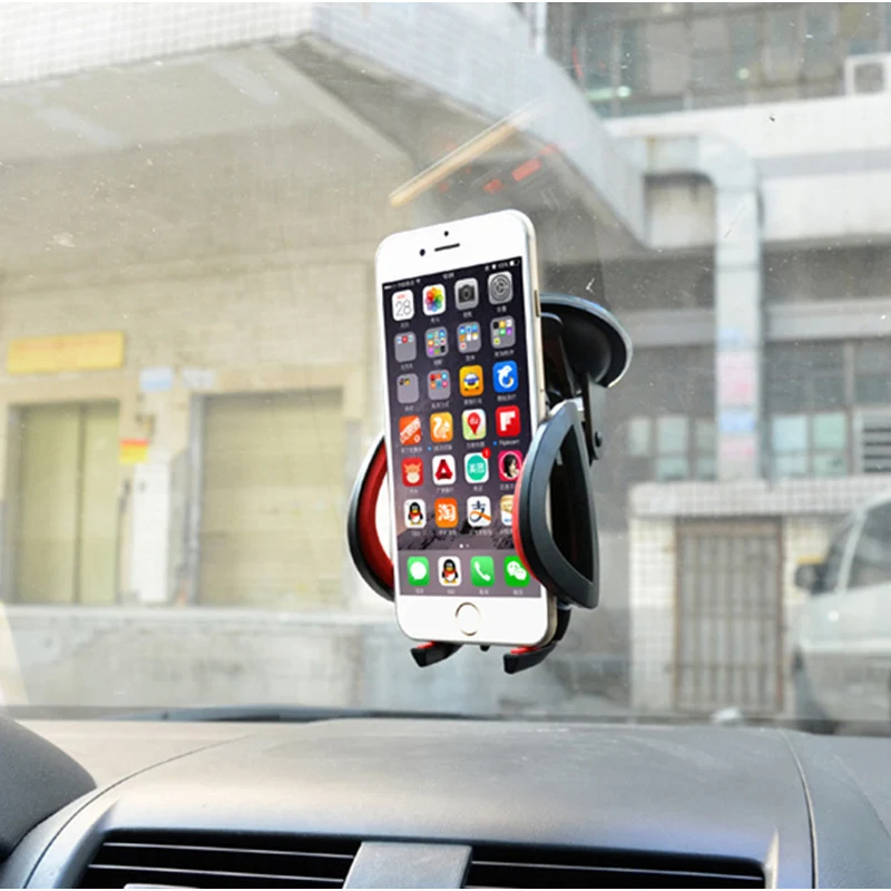 Multi function universal suction cup car mobile phone navigation bracket small joint automatic lock car bracket
