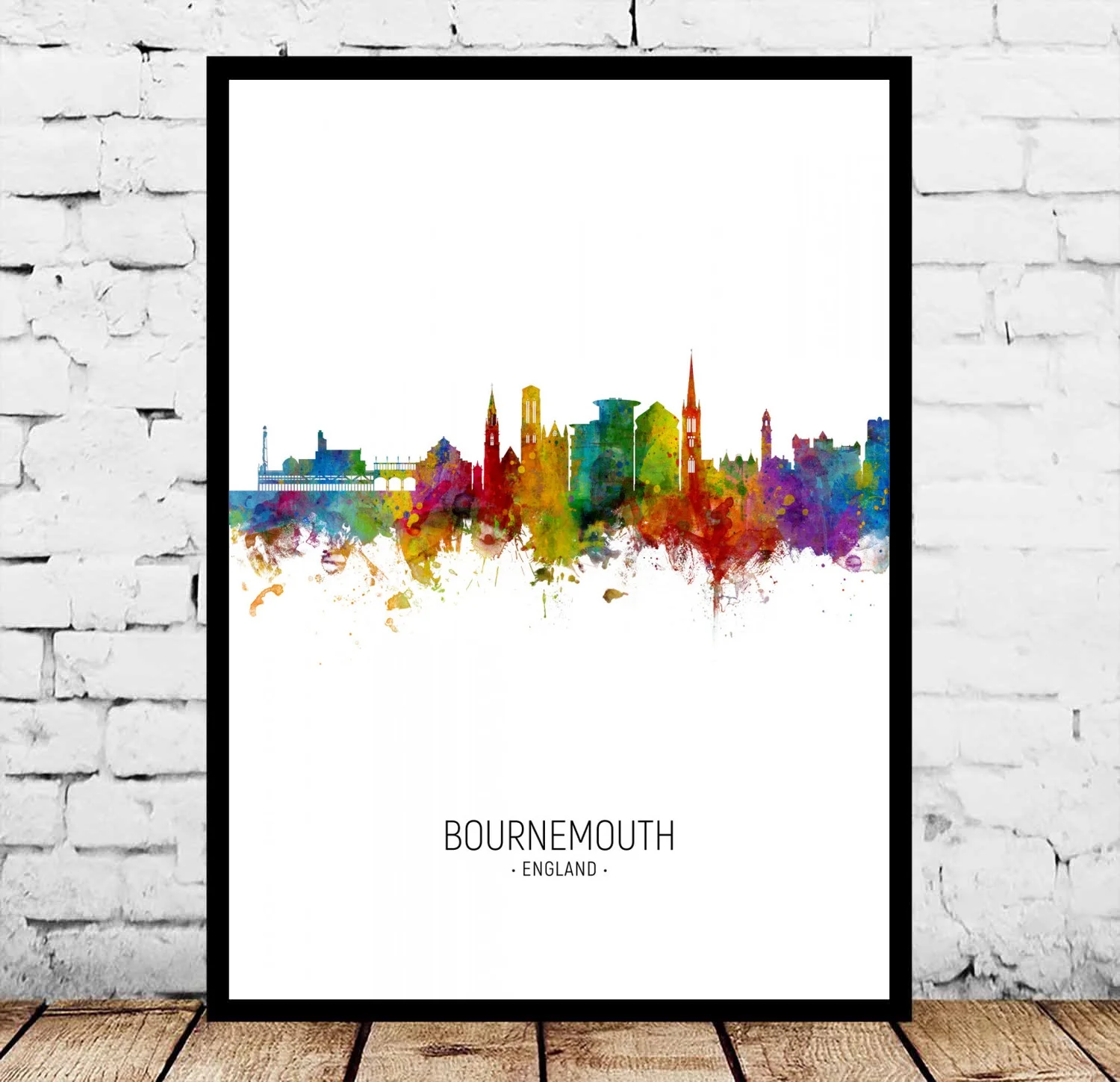 

Newcastle Norwich Nottingham Oxford Plymouth England City Watercolor Poster