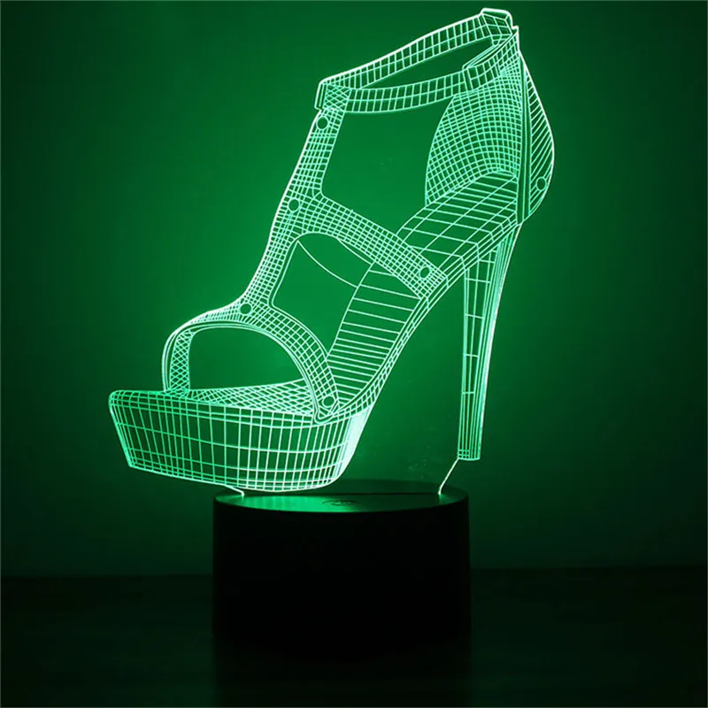 

Shoes 3D LED Night Light Lamps Optical Illusion 7 Colors For Home 3D Visualization - Unique Lighting Effects Amazing Optical