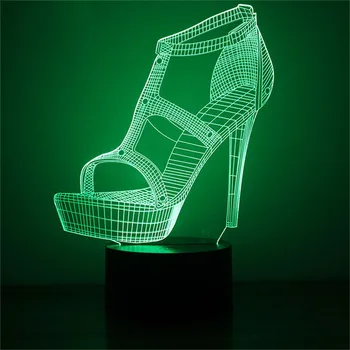 

Shoes 3D LED Night Light Lamps Optical Illusion 7 Colors For Home 3D Visualization - Unique Lighting Effects Amazing Optical