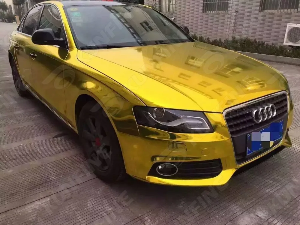 Автомобильный Стайлинг Обёрточная бумага хром золото Автомобильная виниловая