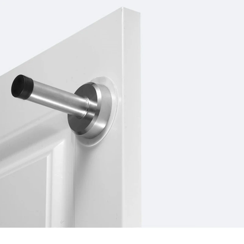 Пробка для двери из нержавеющей стали протектор стены длина крепления двери стоп с аппаратными винтами матовая отделка клей или отверстие для сверла