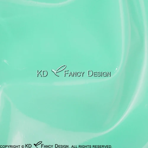 Jade green w black Прозрачный черный с черной отделкой Сексуальная короткая латексная блузка с молнией сзади резиновая рубашка верхняя одежда YF-0142 - Цвет: Jade green w black