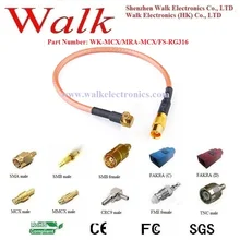 Штекер MCX женский кабель RG316, MCX кабель RG316, MCX разъем ВЧ-кабель