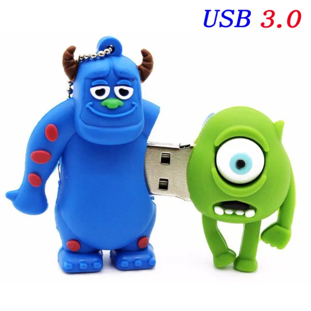 JASTER USB 3,0, Университет монстров, микрофон, USB флеш-накопитель, милая мультяшная флешка, 64 ГБ/32 ГБ/16 ГБ/4 ГБ, подарочная карта памяти, usb диск - Цвет: D