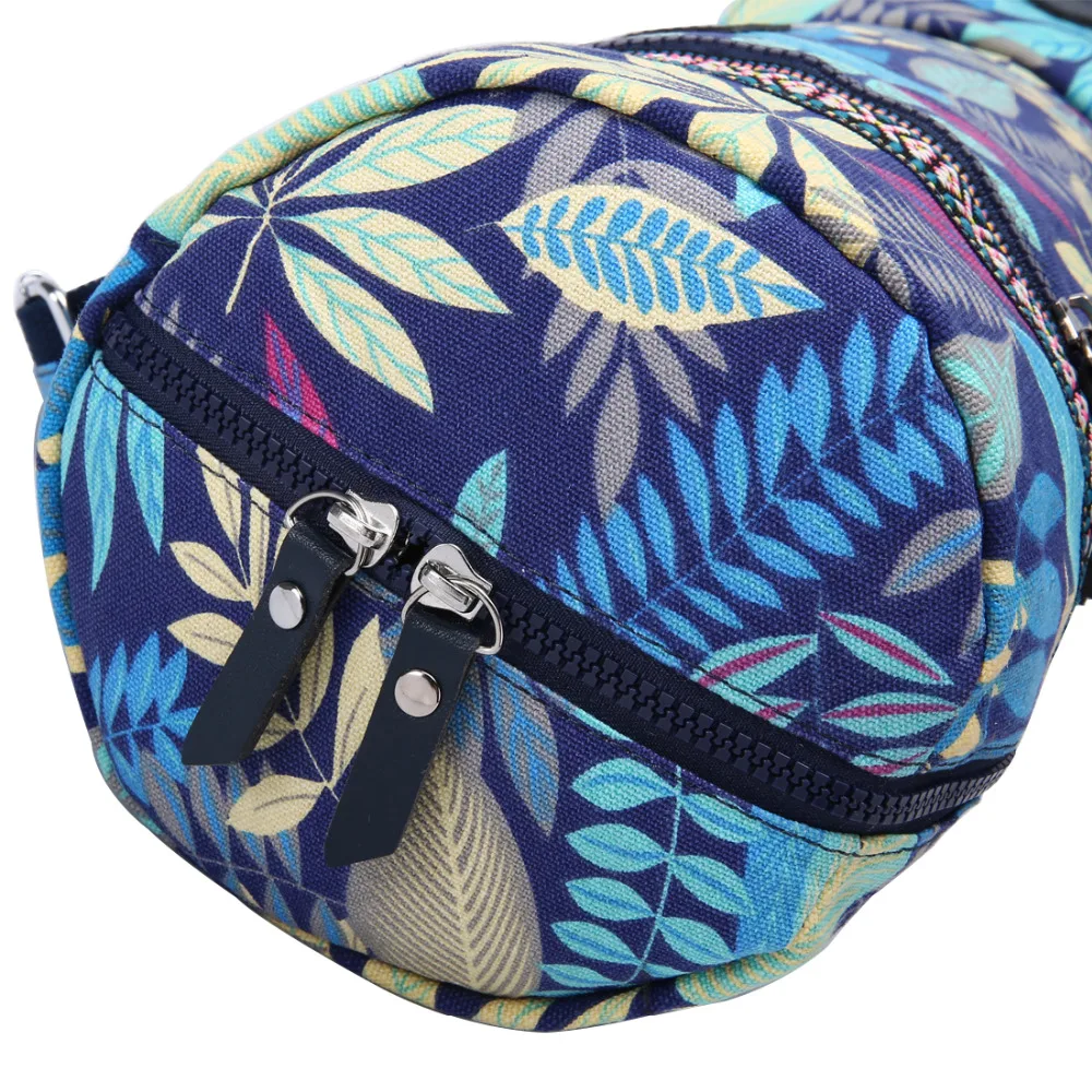 Leaves Yoga Mat Bag Sports Backpack Exercise Bag Fitness Gym Shoulder Bag Women Girls Dance Pilates Mat Package