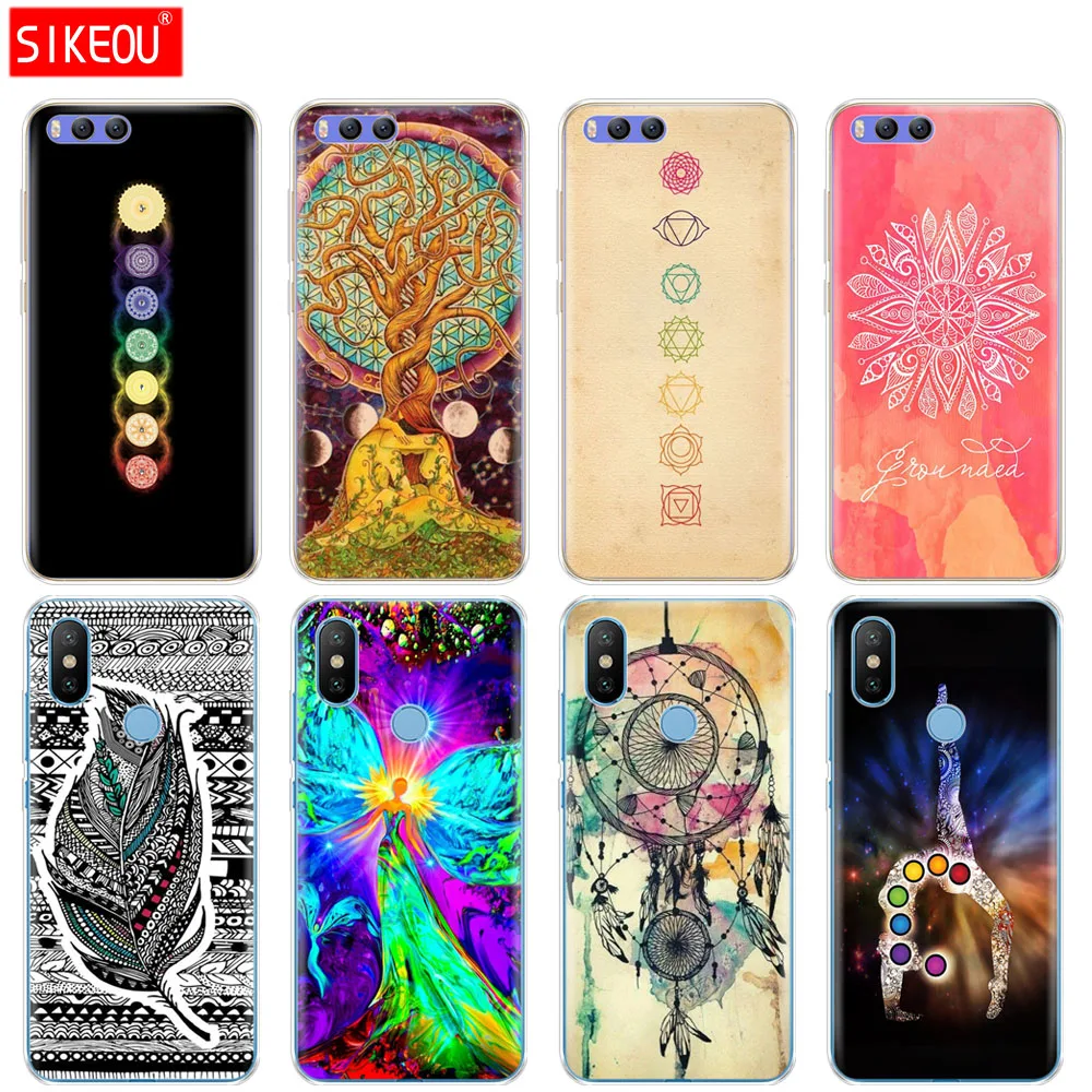 Силиконовый чехол для Xiaomi Mi 8 8SE A1 A2 5 5S 5X 6 Mi5 MI6 Примечание 3 MAX Mix 2/2S Мандала чакра |