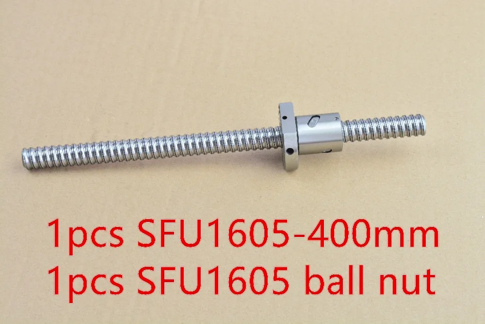 RM1605 диаметр 16 мм шариковый винт длина 400 плюс SFU1605 гайка CNC DIY Резьбовая машина 1