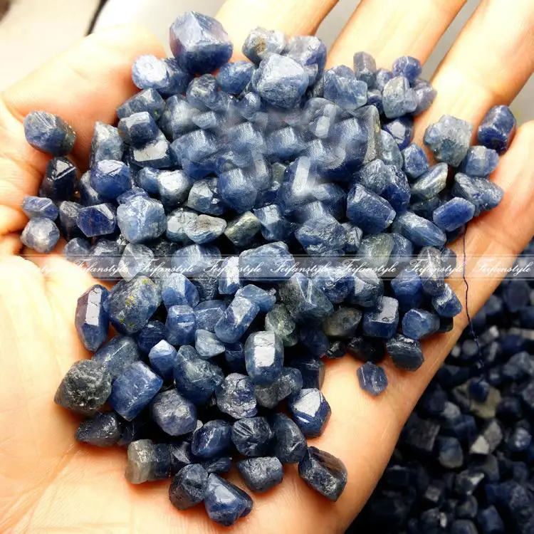 

Wholesale 100g Real Rare Natural Unheated blue Sapphire Corundum Facet Rough Specimen quartz crystals natural stones