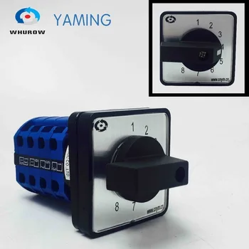 

Yaming Electric AC 500V 16A 8 position Universal Latching Rotary Selector Cam Changeover Switch Panel Mounting LW39B-16/4