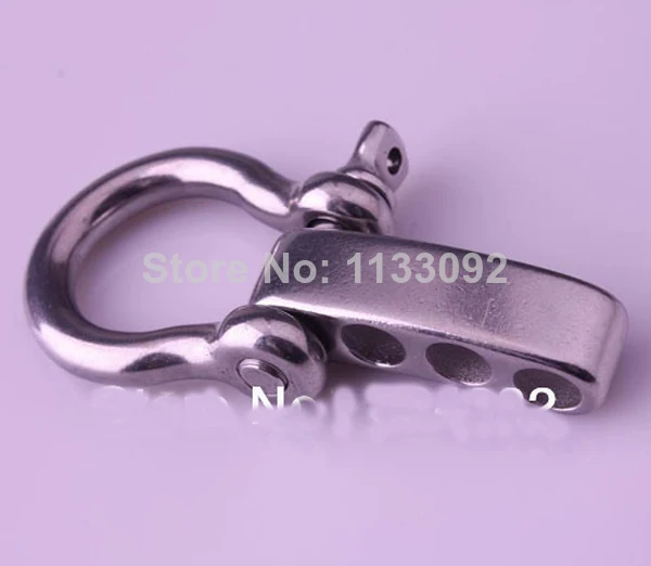 

12 Pack/lot Adjustable Bow Shape Shackles Buckles Stainless Steel for Paracord Survival Bracelets free shipping