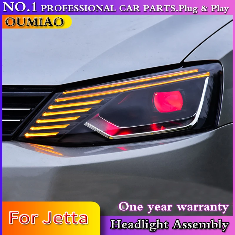 

Car Styling for V.W Jet.ta MK6 Headlight 2011-2015 Angel Eye LED Headlight DRL Bi Xenon Lens High Low Beam Parking