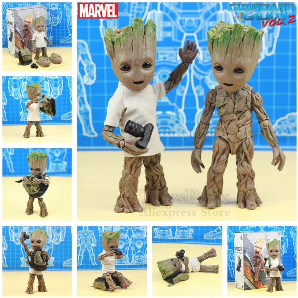 

Life Size 1:1 Marvel Guardians of The Galaxy Avengers Cute Baby Young Tree Man BJD 25CM Action Figure KO's HT Hot Toys Legends