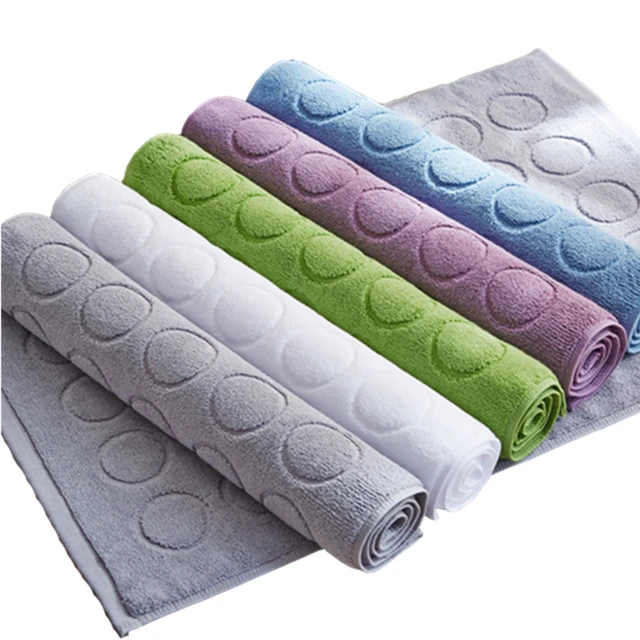 Water Absorption Bath Mat Cotton Bathroom Carpet Feet Towel for Hotel
