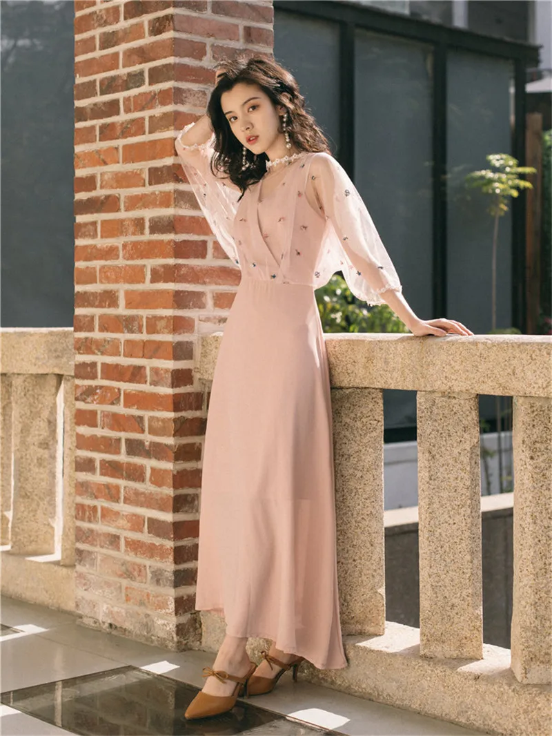 Женское французское романтическое ретро платье трапециевидной формы Vestidos