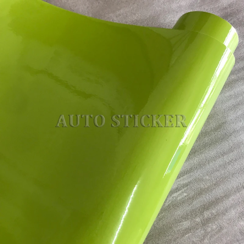 Fluorescent yellow ultra glossy vinyl car vinyl wraps 7