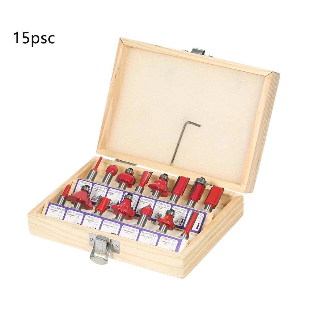 

15/12 psc Milling Cutter 8mm Shank router bits Set cnc cutter milling cutters for wood Woodworking Floor Engraving Cutting tool
