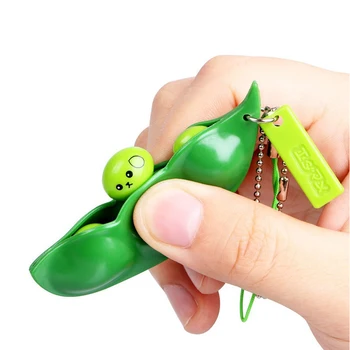 

Funny Beans Squeeze Toy Anti Stress Squishy Beans Novelty Gag Toys Creative Extrusion Pea Bean Funny Gadgets Decompression Toys