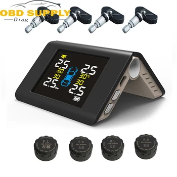 

Smart Car TPMS Tire Pressure Monitoring System Solar Energy TPMS Digital LCD Display Auto Security Alarm Systems