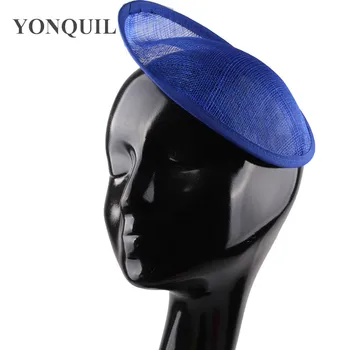 

20cm ROYAL blue Sinamay Base Fascinator Hat Hair Accessories Millinery Material Handmade DIY women headwear Wholesale 5Pcs/Lot