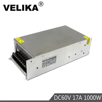 

Single Output Switching Power Supply Transformer Ac 110 220V to Dc 60V 17A 1000W for CNC Stepper Motors CCTV Led Lamp 3D Printer