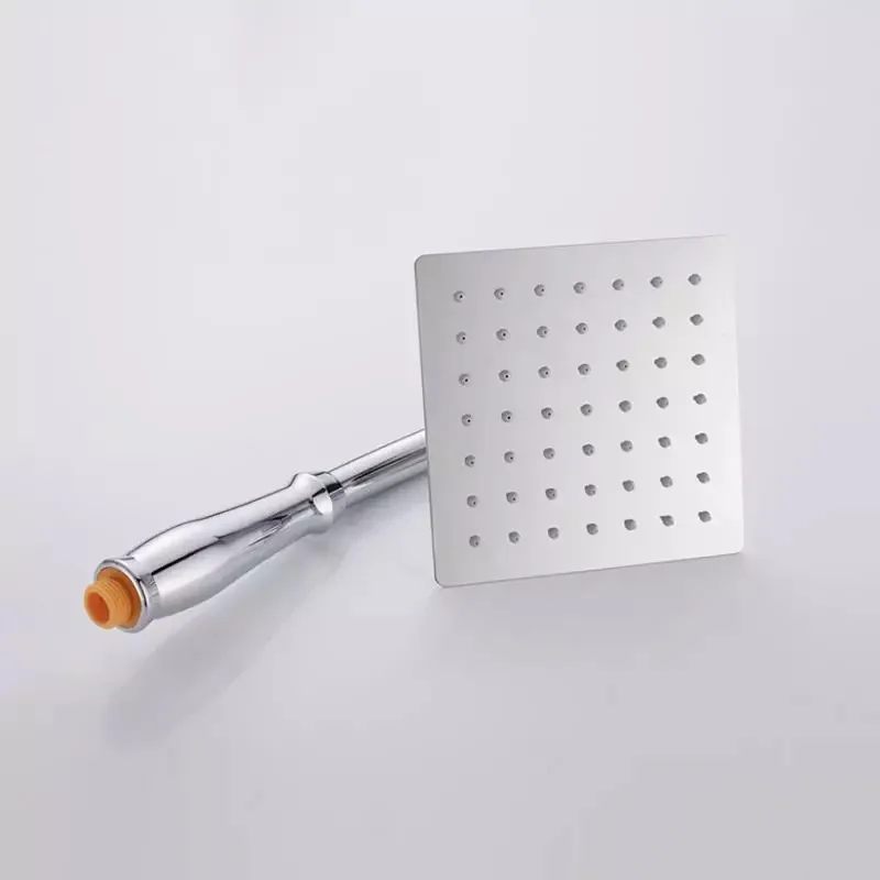 Shower Head 6"inch Luxury ABS/Stainless Steel Ultra-Thin Large Rainfall Shower Head Bathroom Showerhead High Pressure Hand Held Shower head